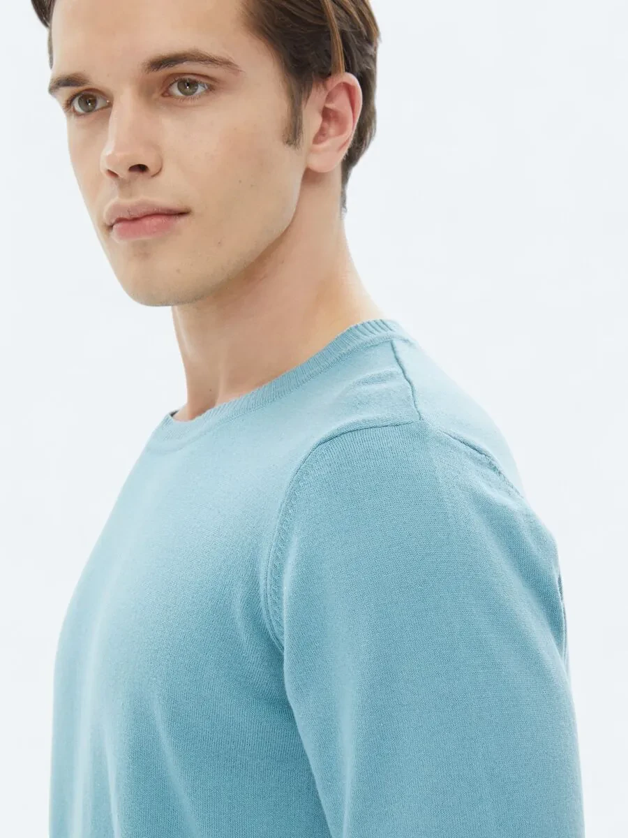 Dark Mint Knitwear Sweatshirt - 5