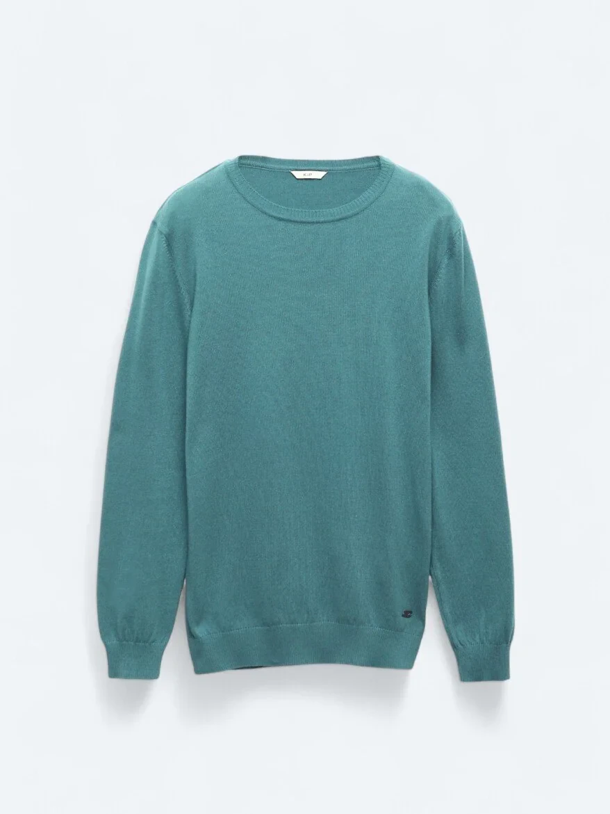 Dark Mint Knitwear Sweatshirt - 7