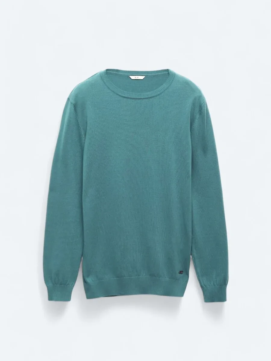Dark Mint Knitwear Sweatshirt - 7