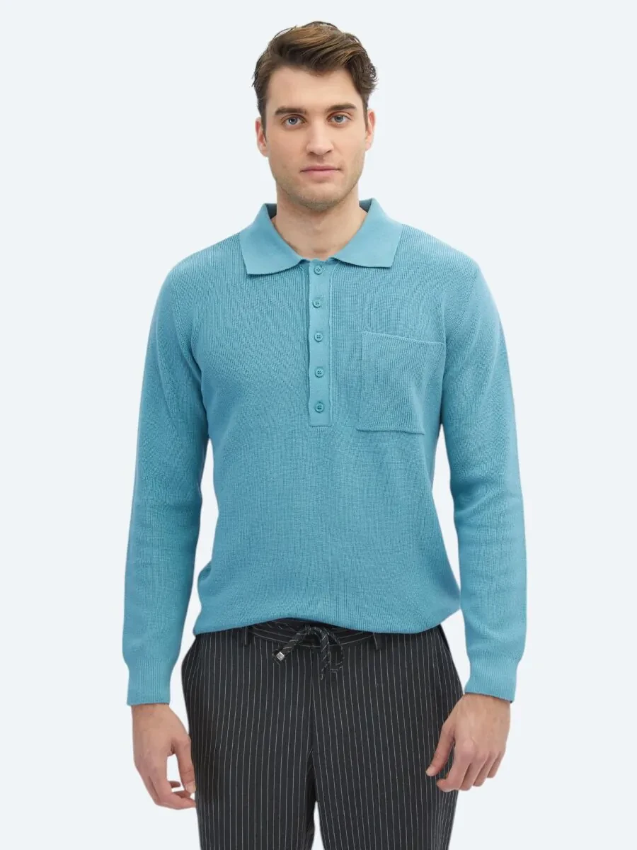 Dark Mint Knitwear Sweatshirt - 1