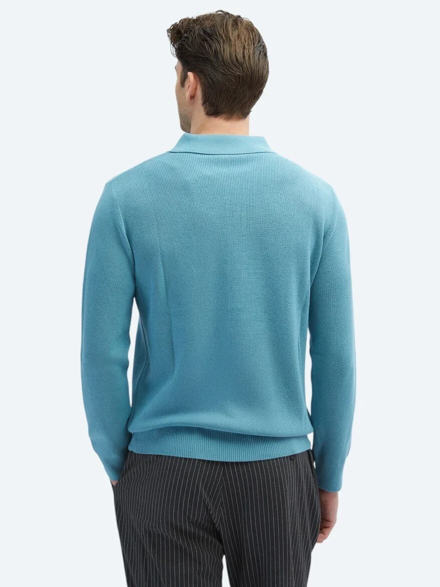 Dark Mint Knitwear Sweatshirt - 5