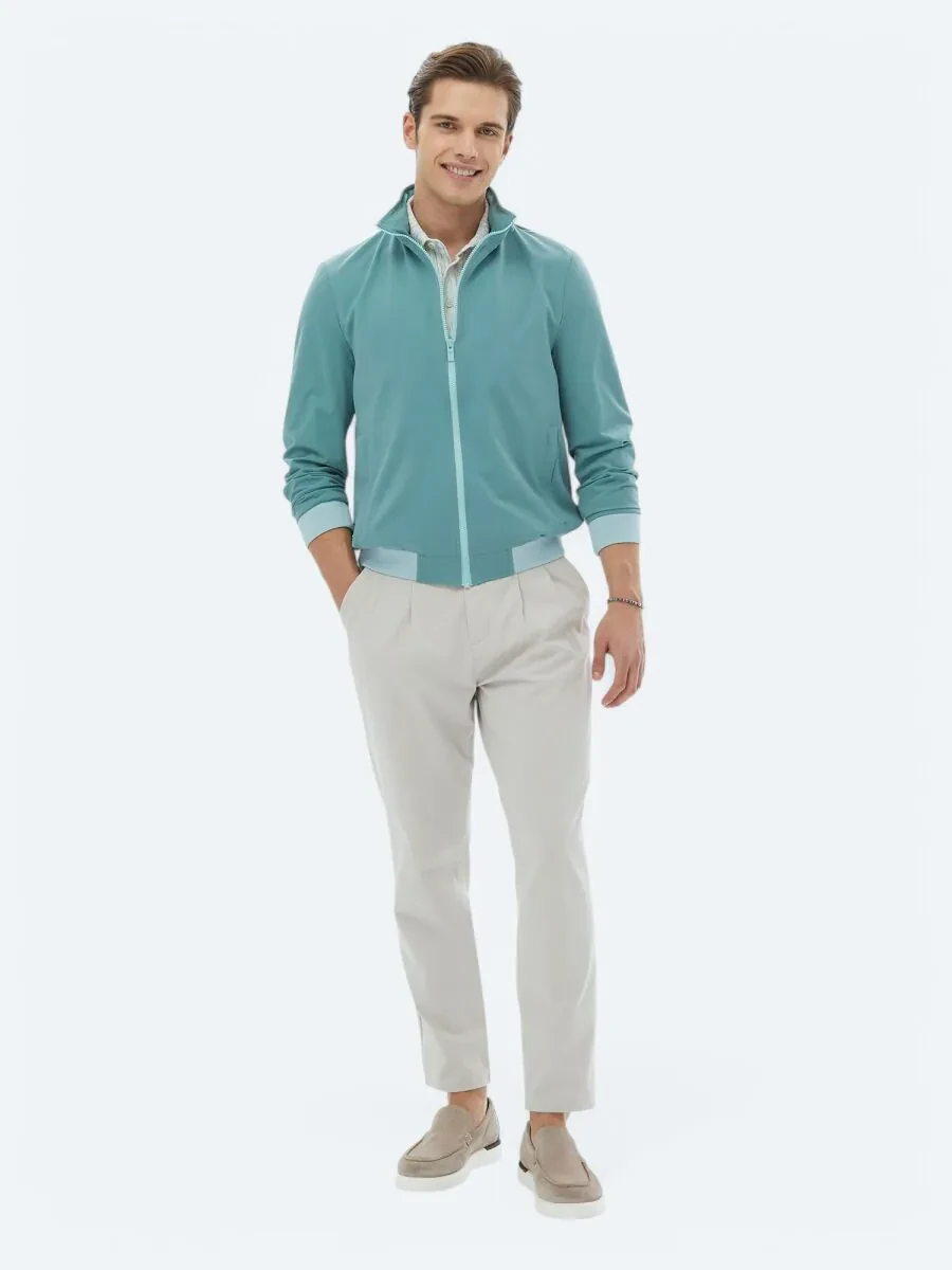 Dark Mint Weaving Coat - 2
