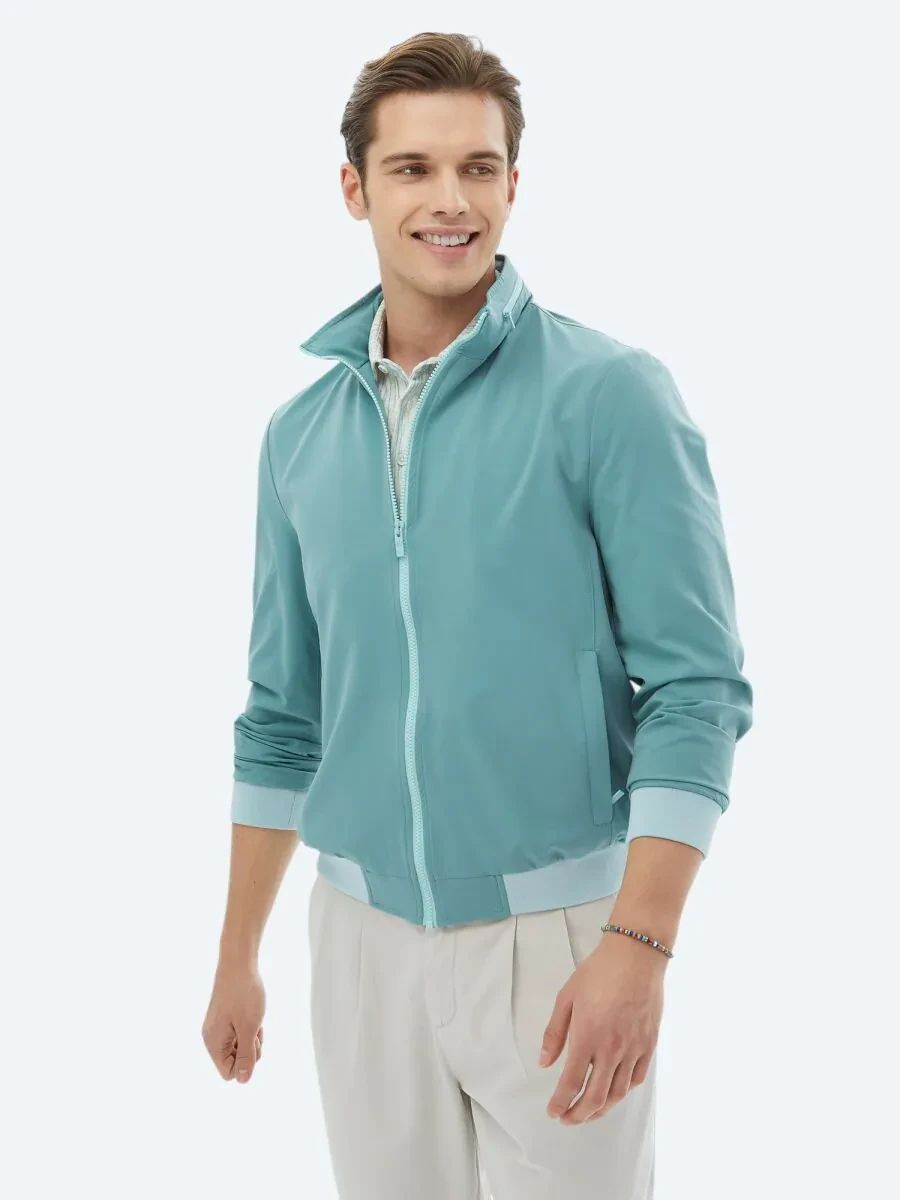Dark Mint Weaving Coat - 4