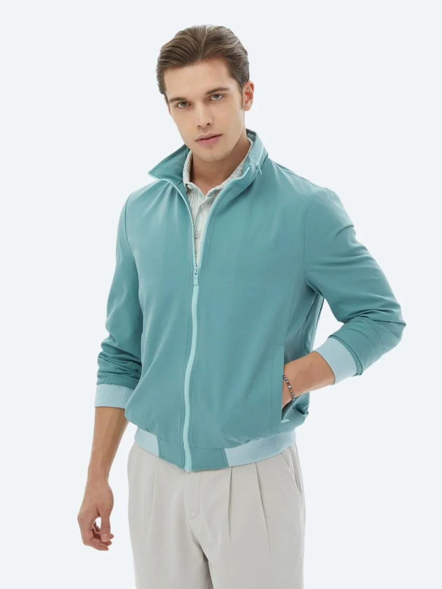 Dark Mint Weaving Coat - 7