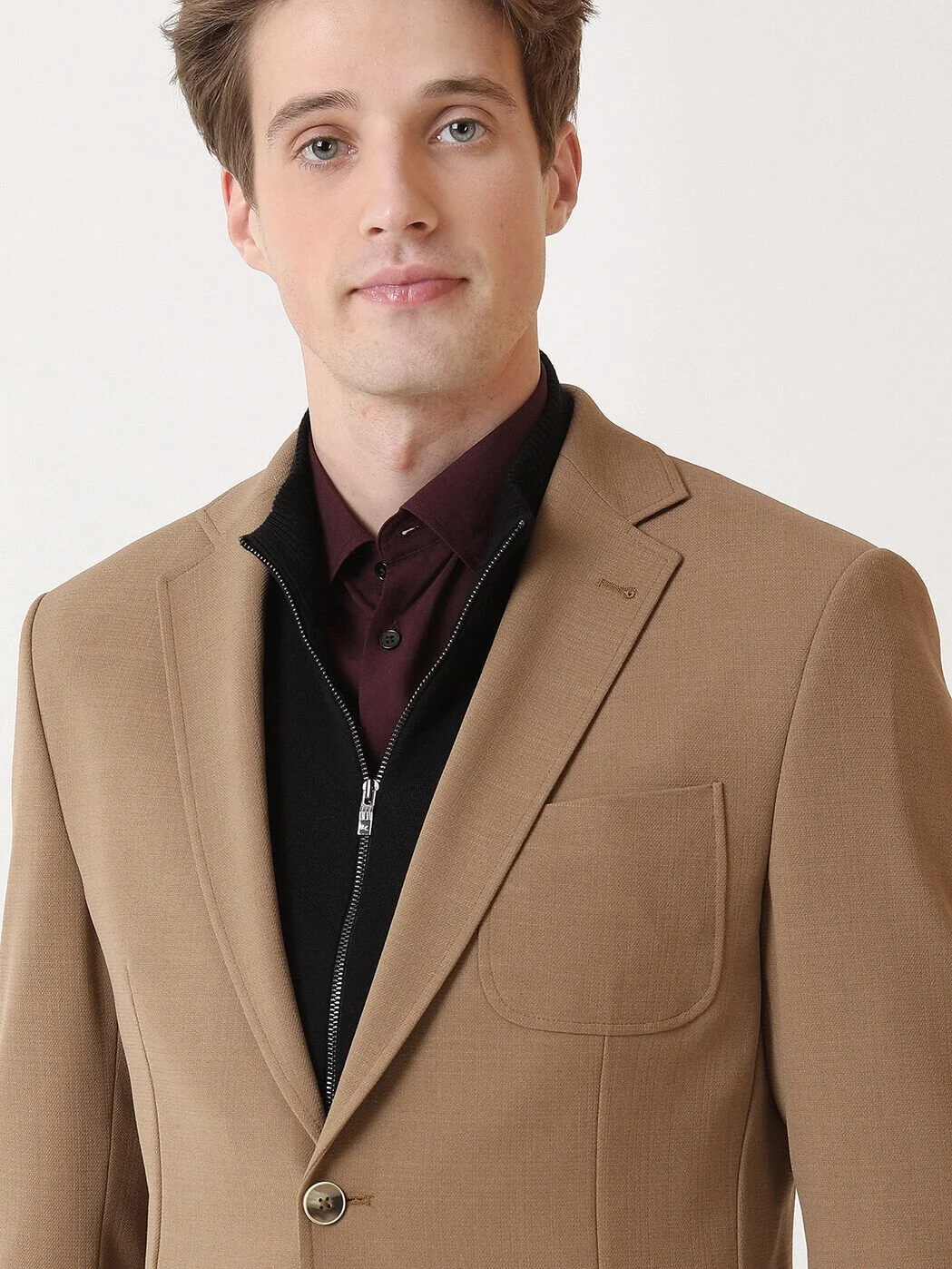 Deve Tüyü Desenli Modern Fit Ceket - 4