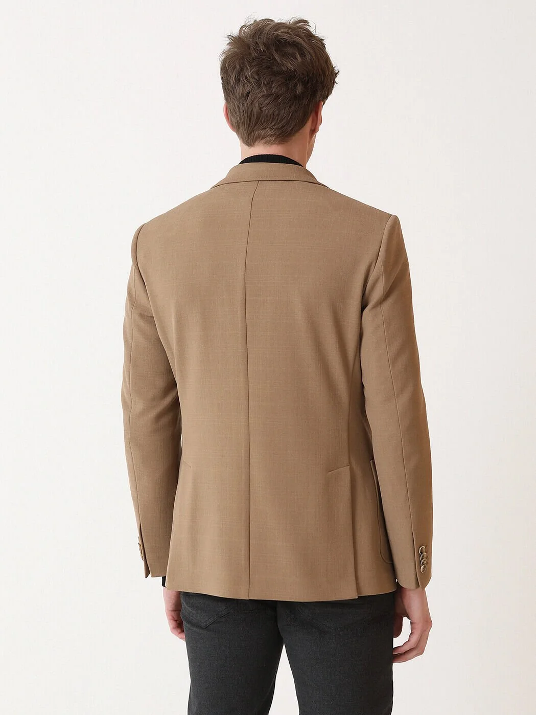 Deve Tüyü Desenli Modern Fit Ceket - 5