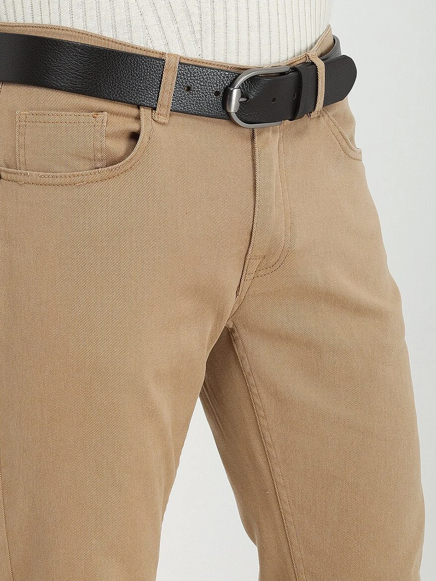 Deve Tüyü Dokuma Slim Fit Casual Pamuk Karışımlı Pantolon - 1
