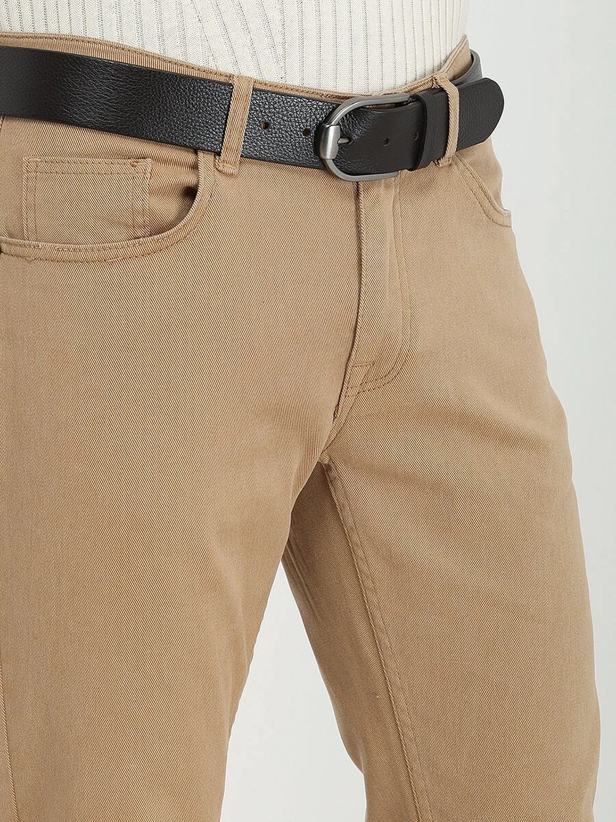 Deve Tüyü Dokuma Slim Fit Casual Pamuk Karışımlı Pantolon - 1