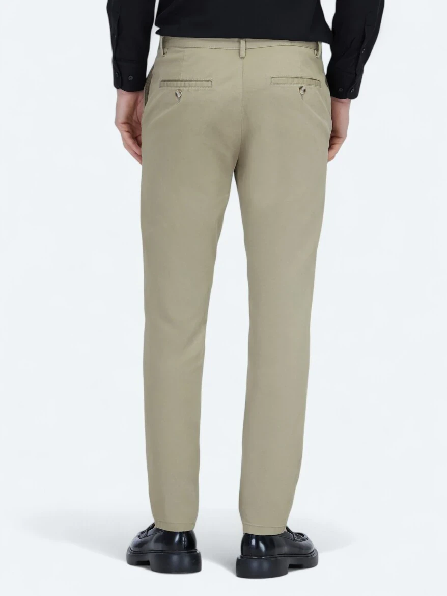 Deve Tüyü Düz Dokuma Regular Fit Casual Pamuk Karışımlı Pantolon - 4