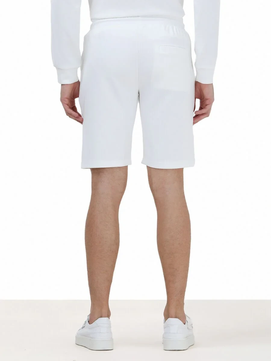 Ecru Knitting Jogging Fit Sport Bermuda - 4