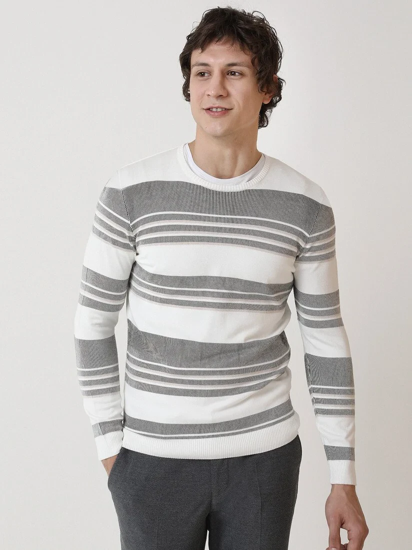 Ecru Knitwear Sweatshirt - 2