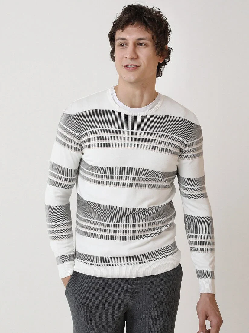 Ecru Knitwear Sweatshirt - 2