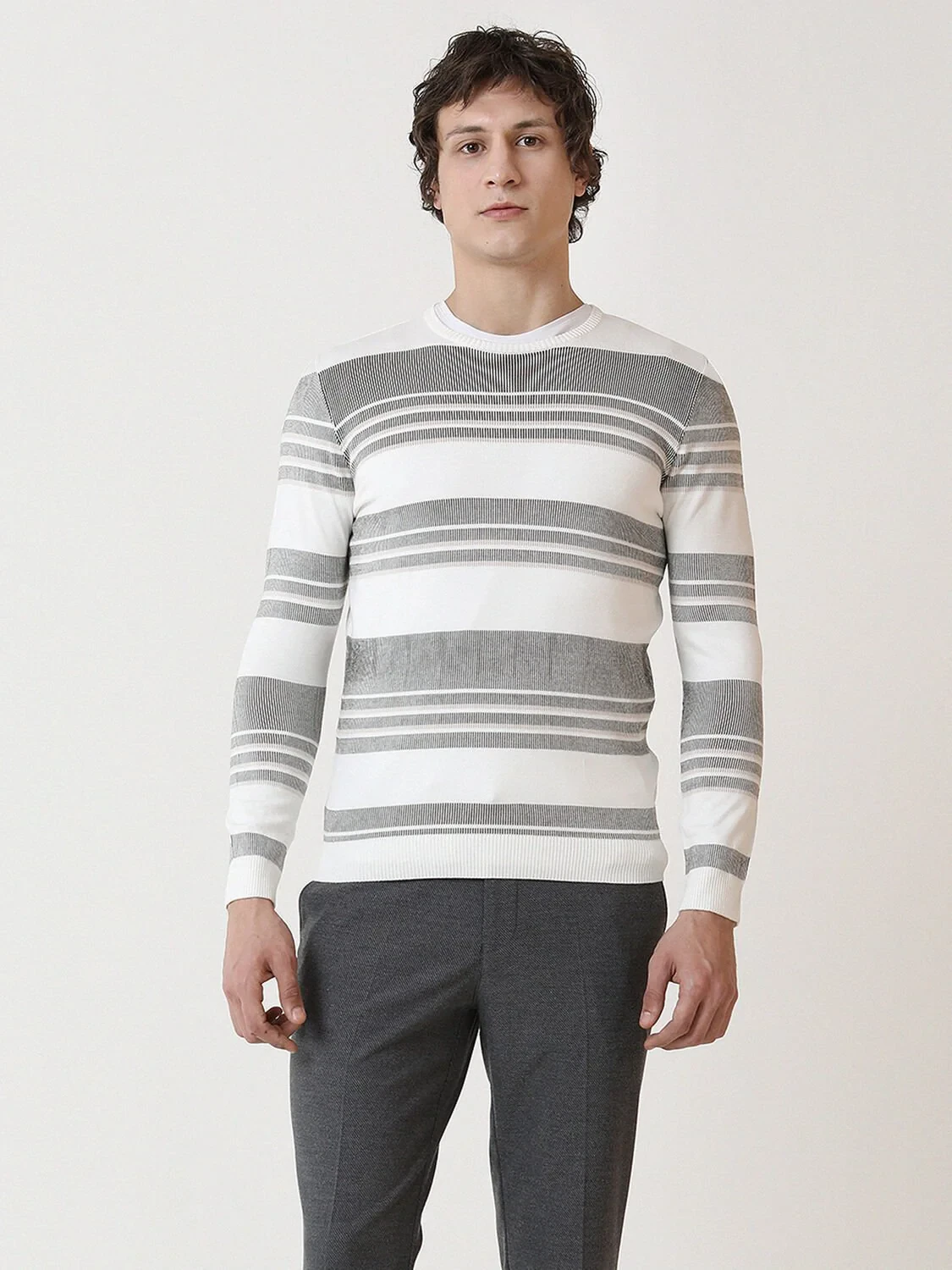 Ecru Knitwear Sweatshirt - 4