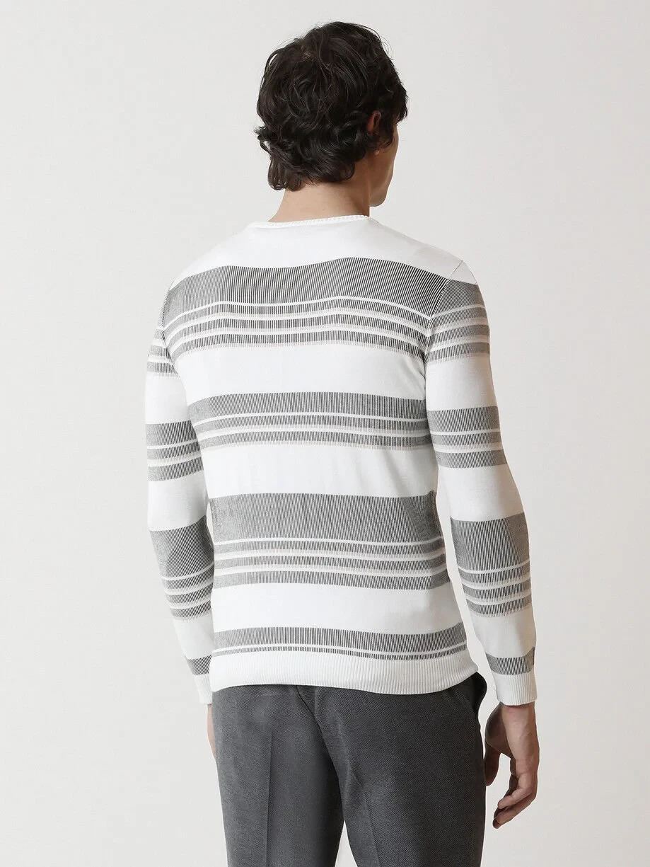 Ecru Knitwear Sweatshirt - 5