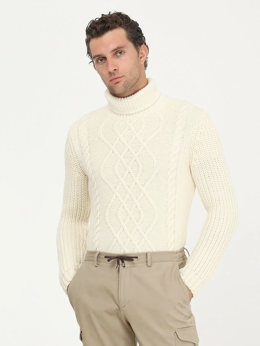 Ecru Knitwear Sweatshirt - 4