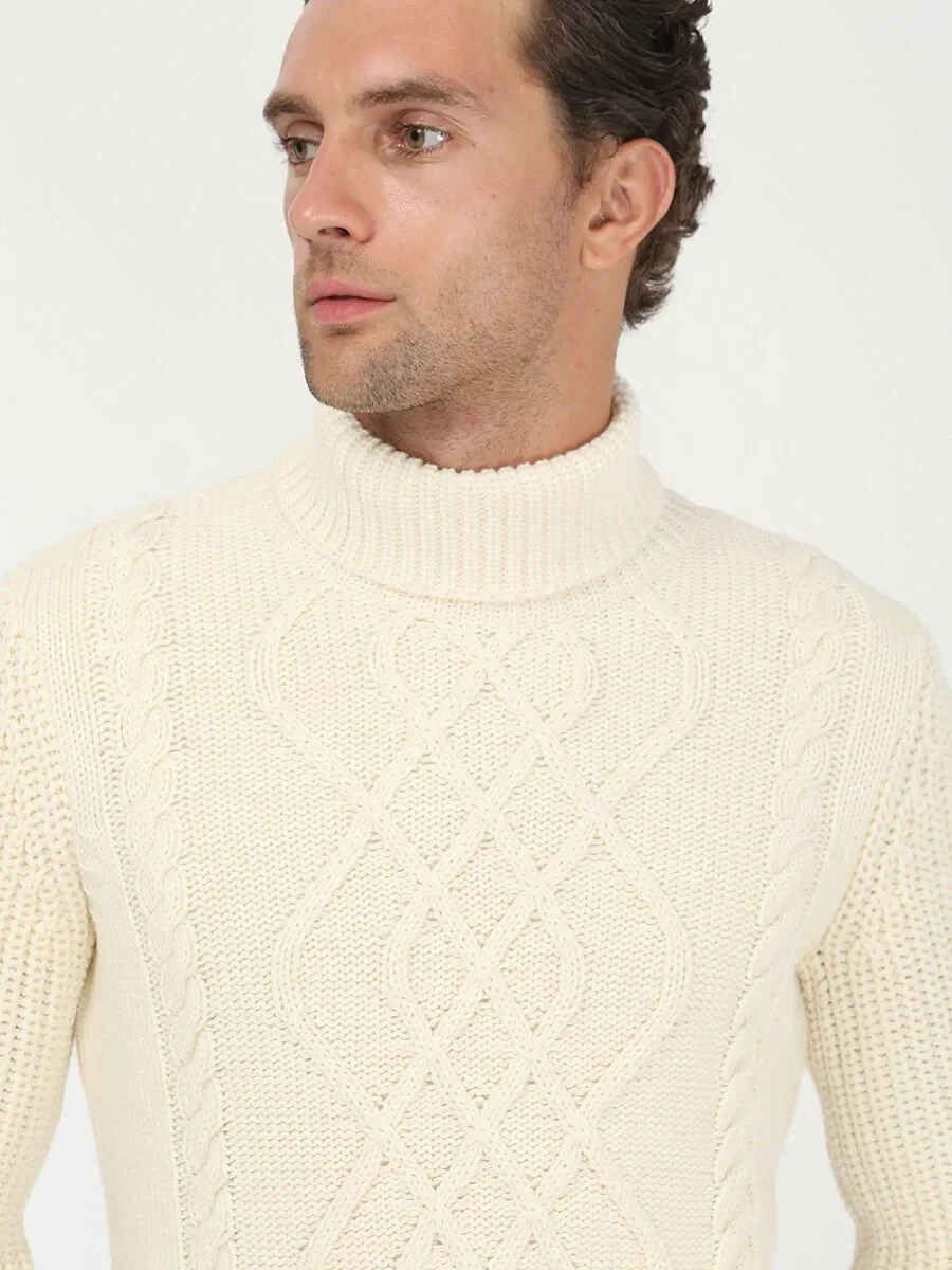 Ecru Knitwear Sweatshirt - 5