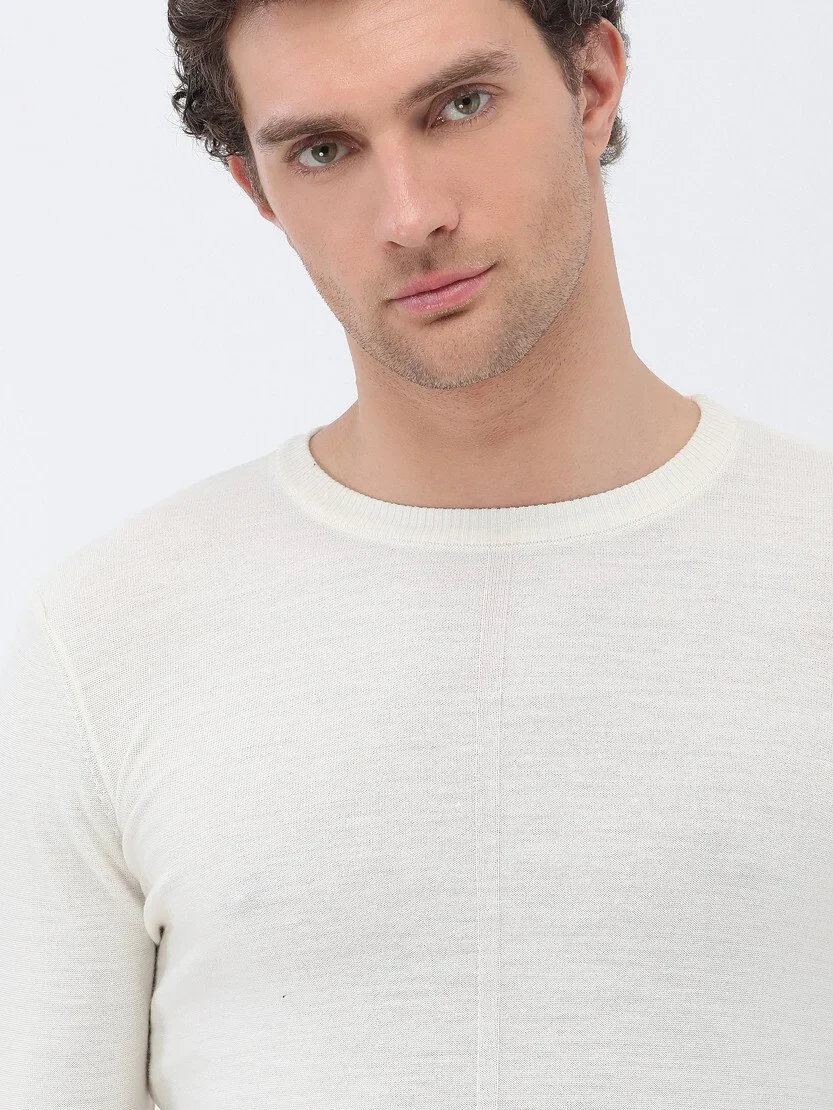 Ecru Knitwear Sweatshirt 
