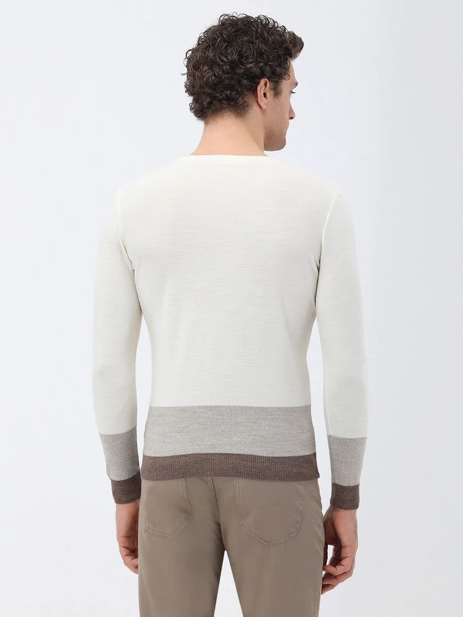 Ecru Knitwear Sweatshirt - 5