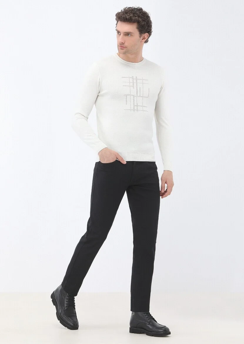 Ecru Knitwear Sweatshirt - 2
