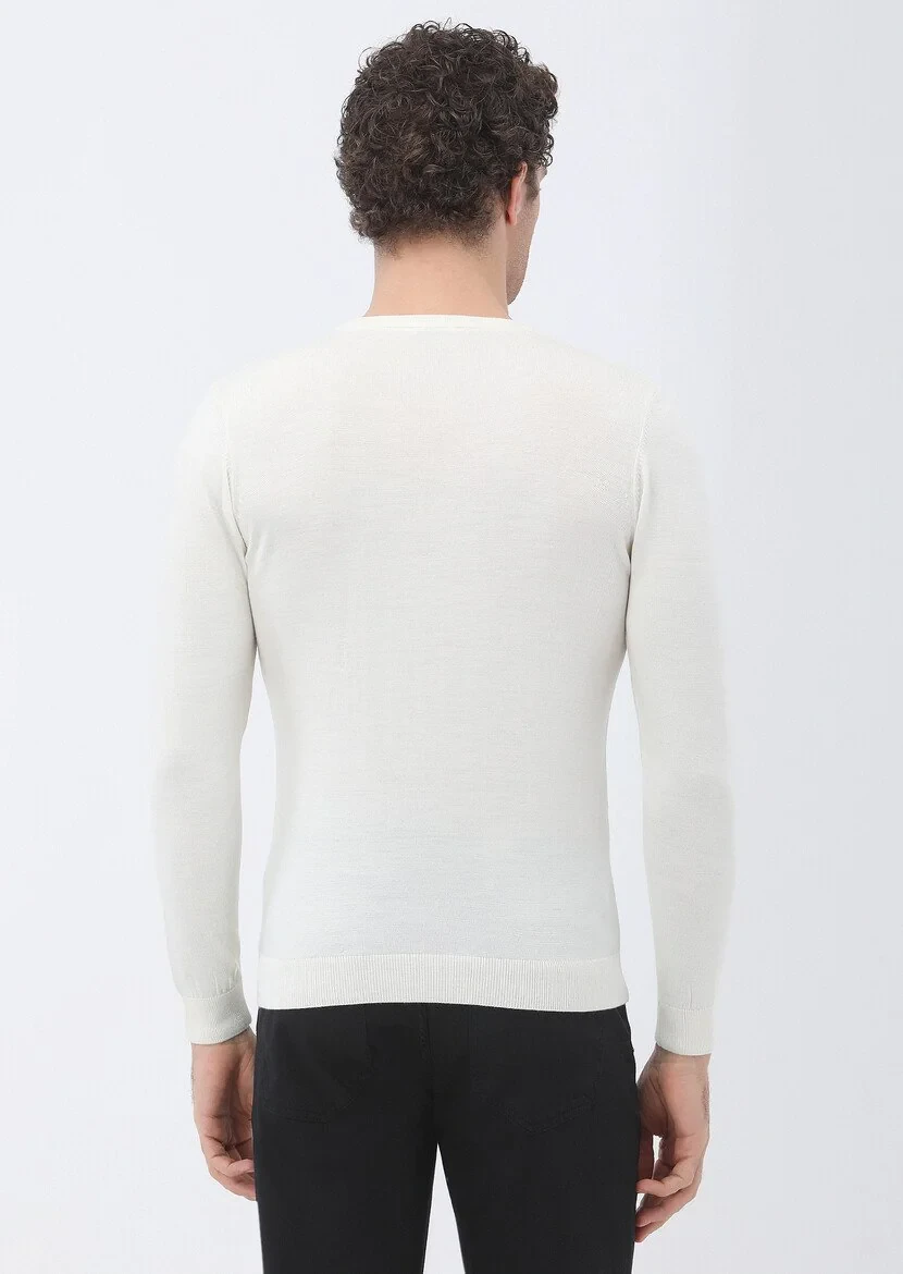 Ecru Knitwear Sweatshirt - 6