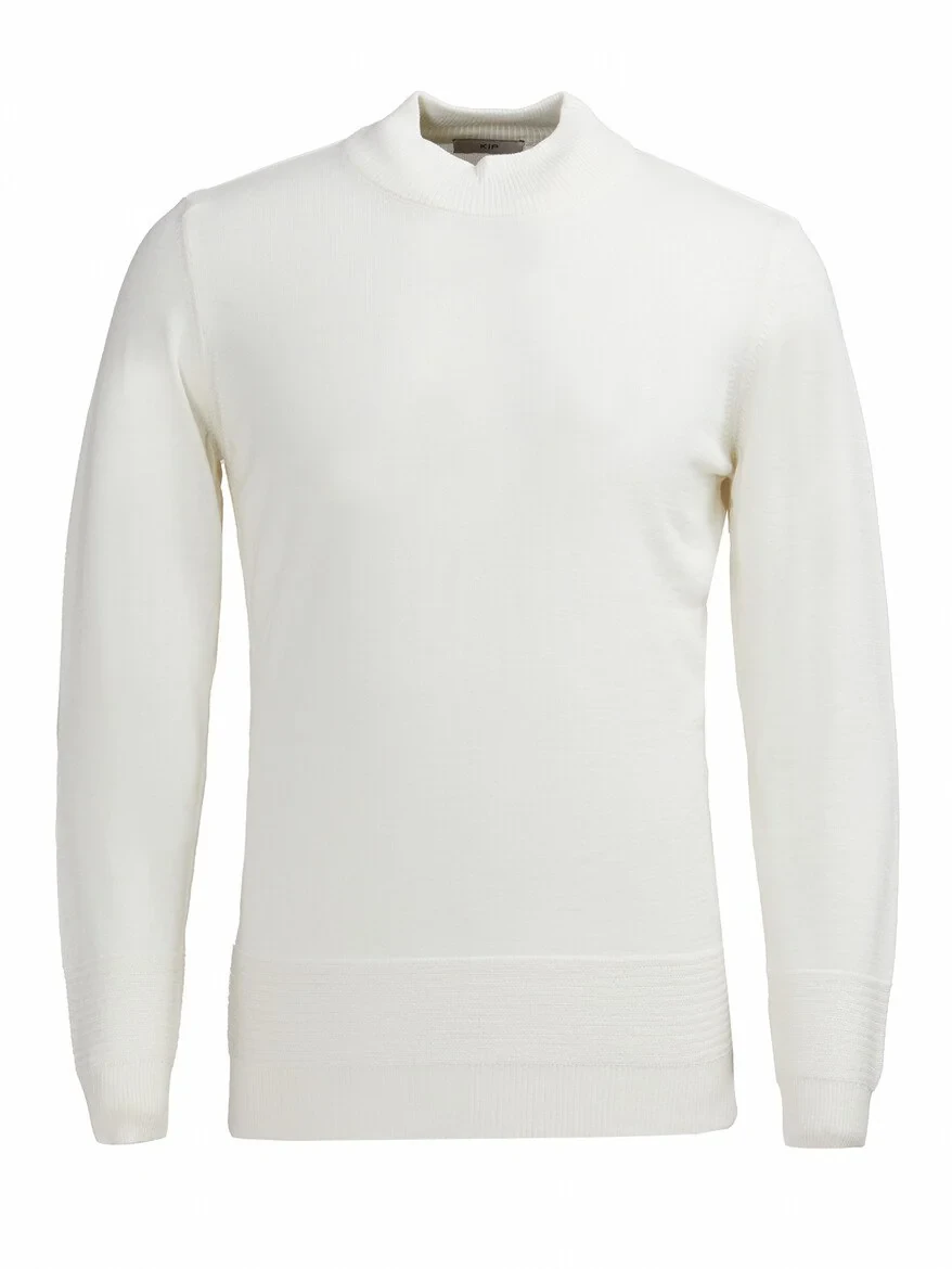 Ecru Knitwear Sweatshirt - 1