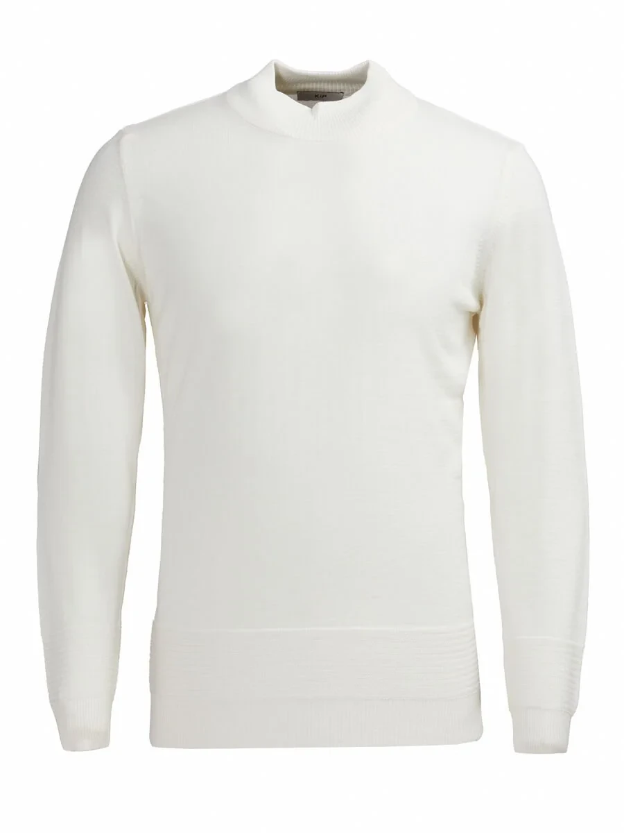 Ecru Knitwear Sweatshirt - 1