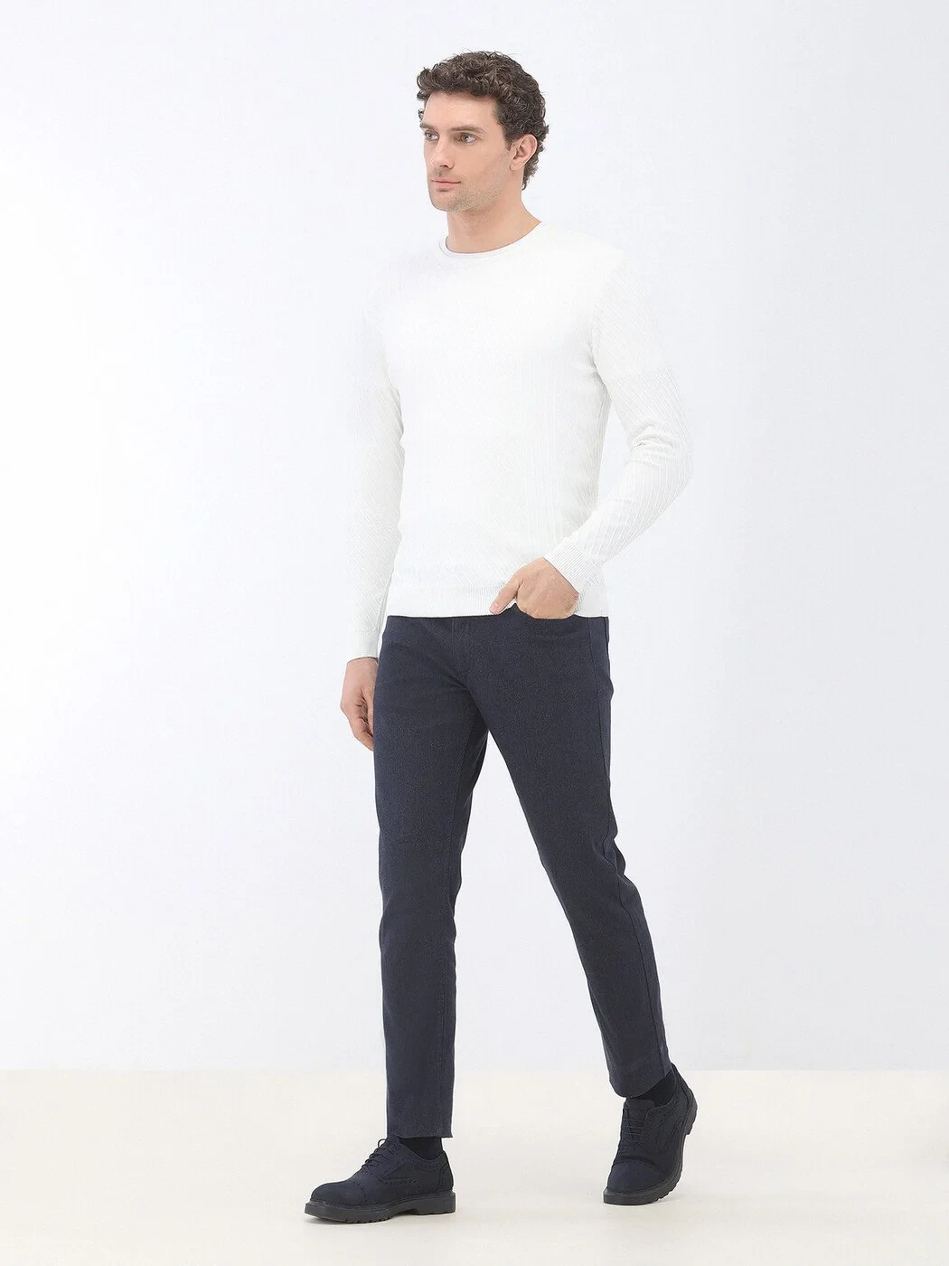Ecru Knitwear Sweatshirt - 2