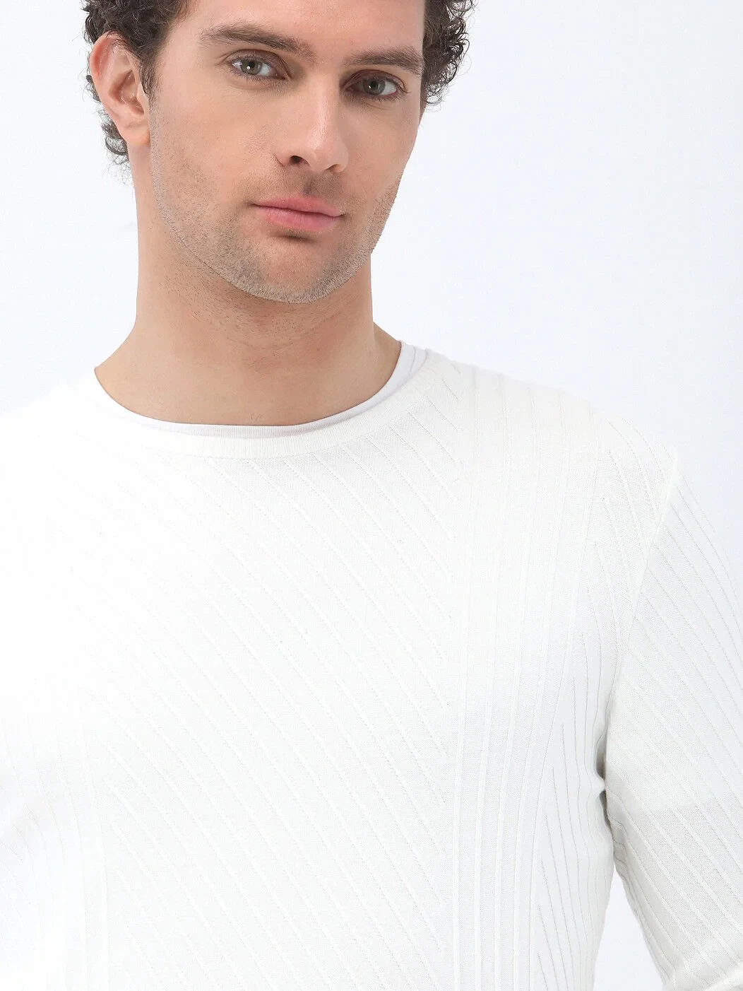 Ecru Knitwear Sweatshirt - 4
