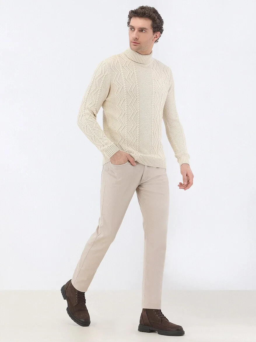 Ecru Knitwear Sweatshirt - 2