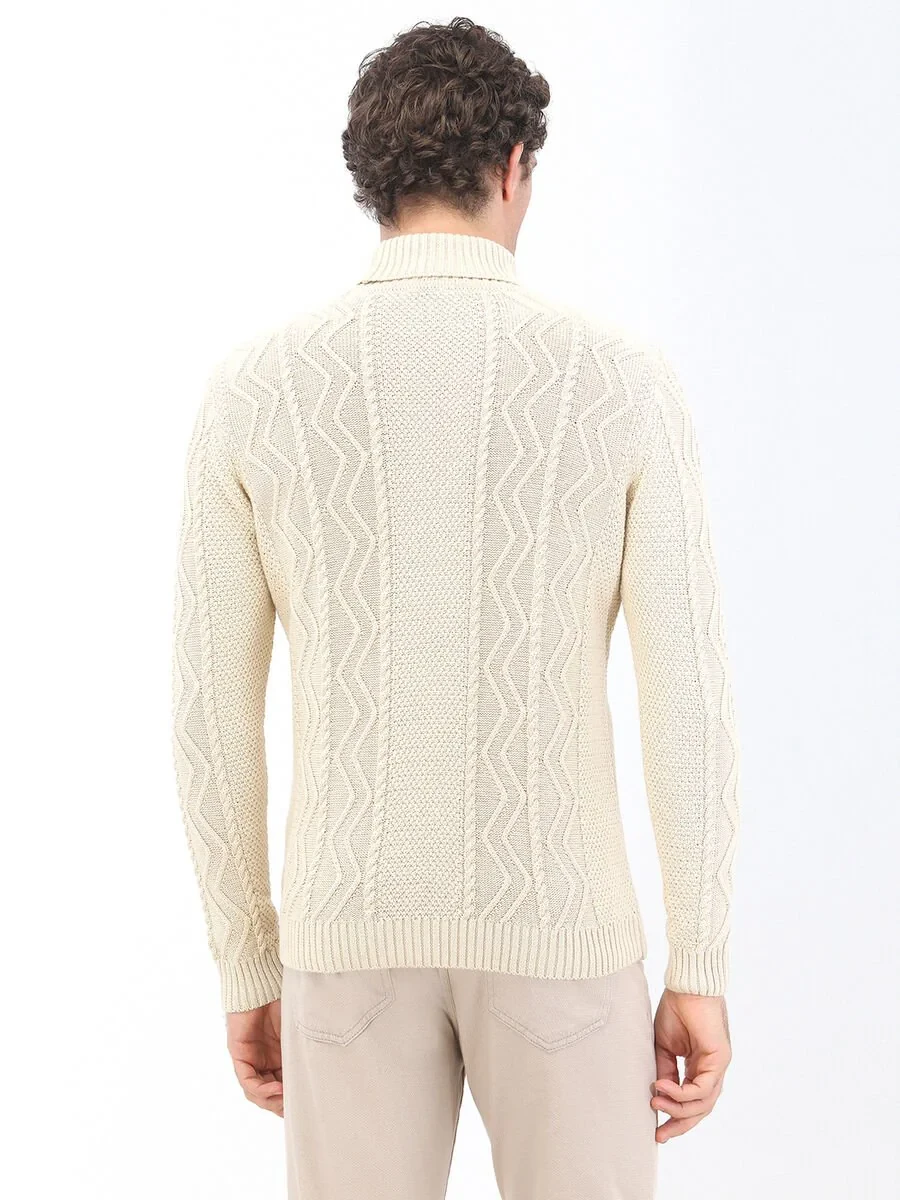 Ecru Knitwear Sweatshirt - 6