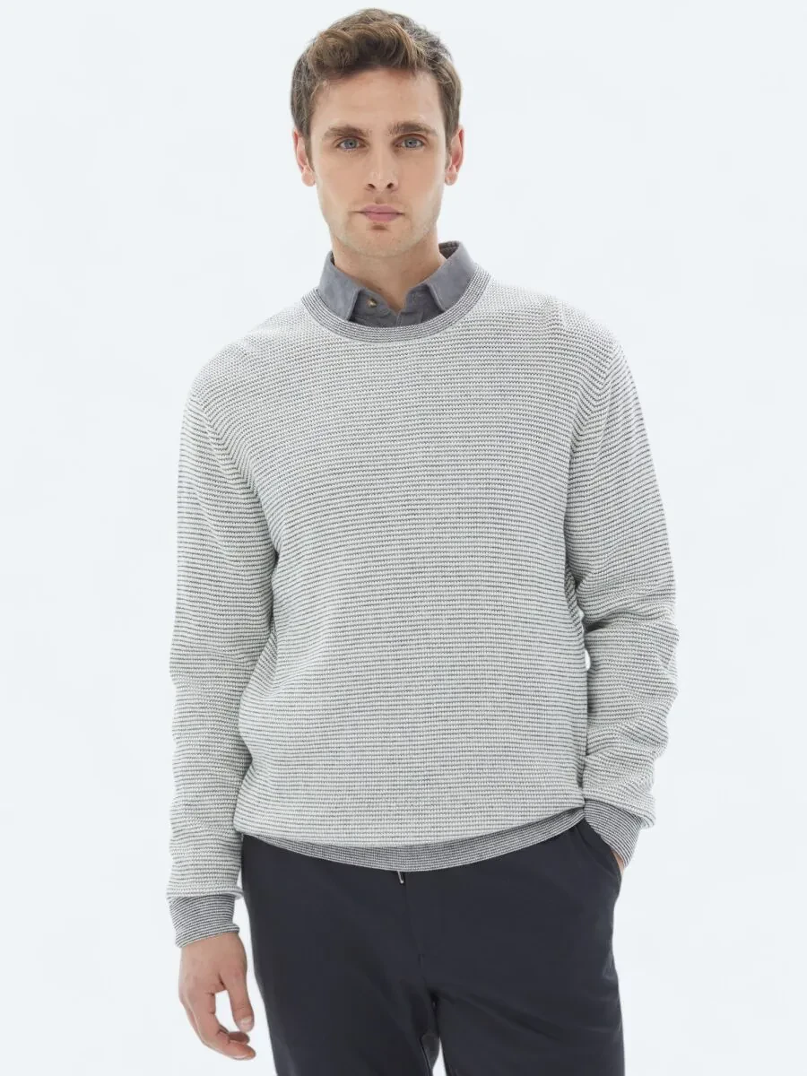 Ecru Knitwear Sweatshirt - 1