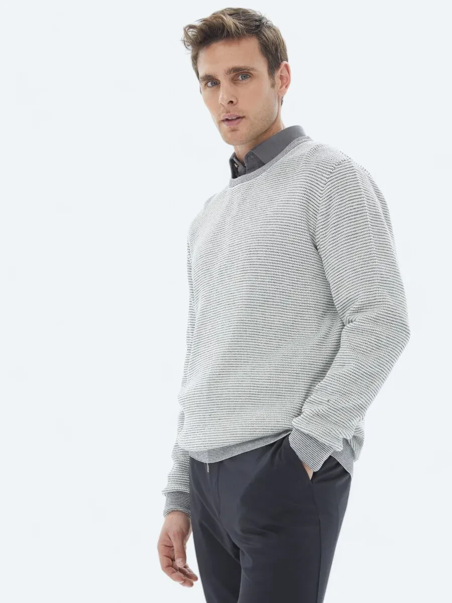 Ecru Knitwear Sweatshirt - 3