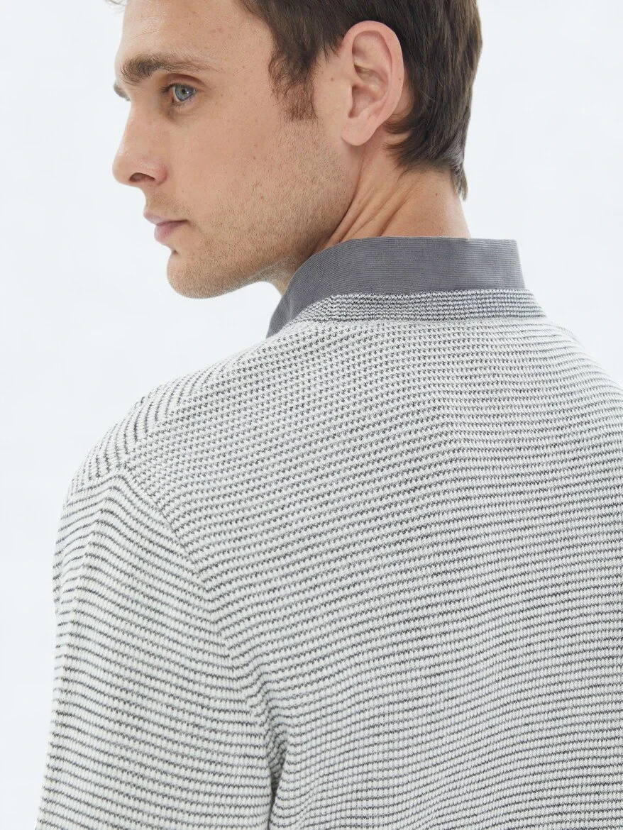 Ecru Knitwear Sweatshirt - 6