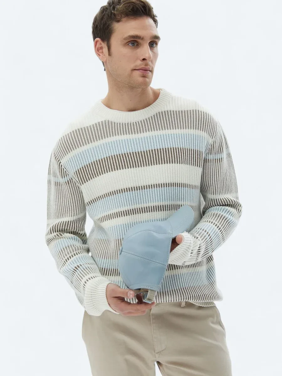 Ecru Knitwear Sweatshirt - 1