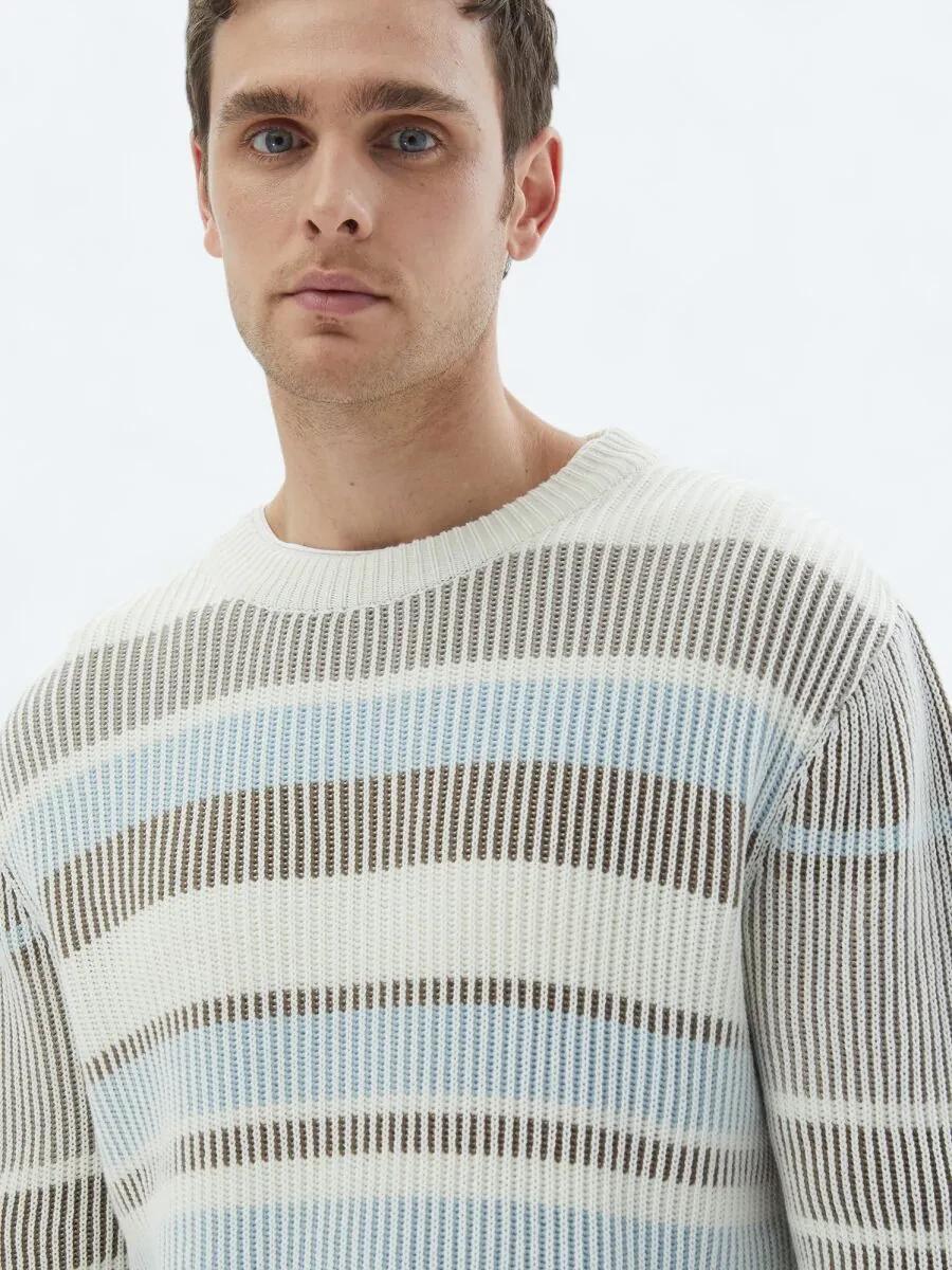 Ecru Knitwear Sweatshirt - 4