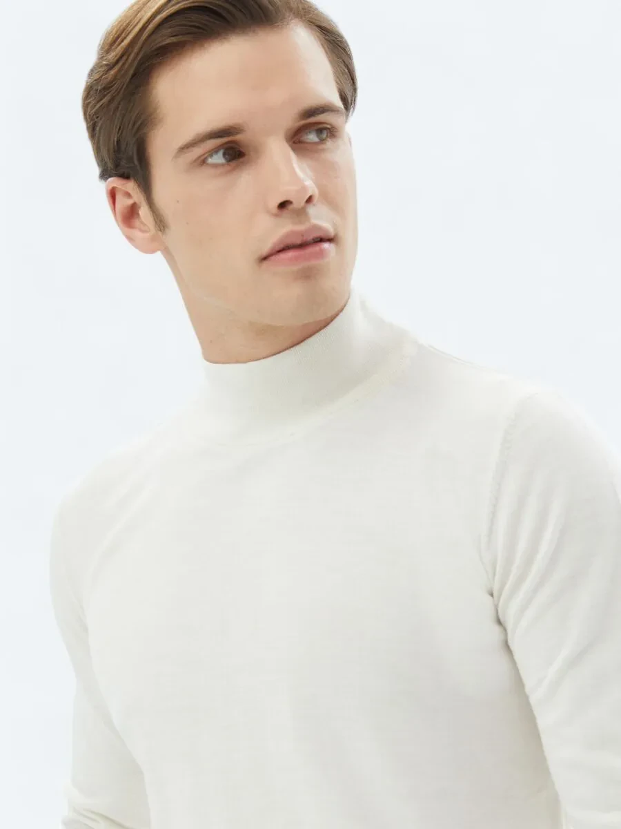 Ecru Knitwear Sweatshirt - 3