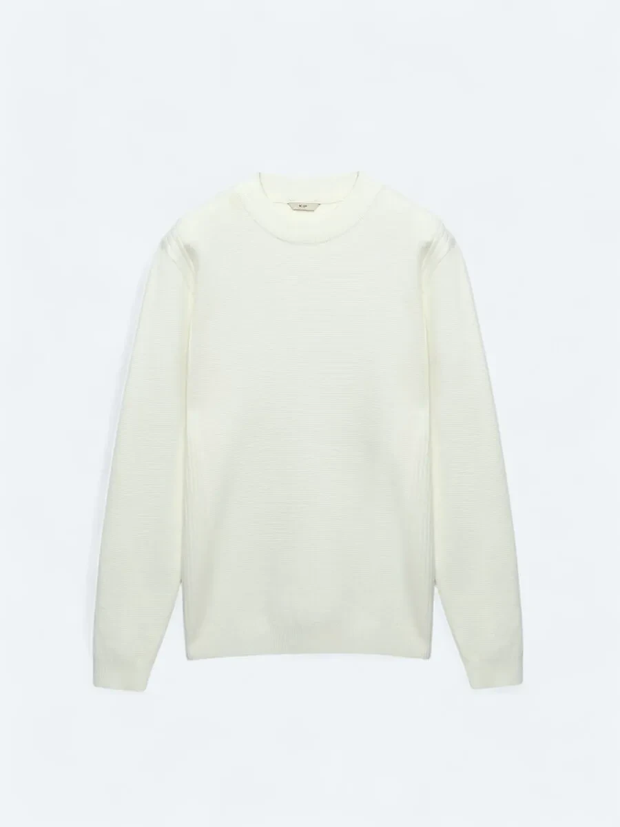Ecru Knitwear Sweatshirt - 8