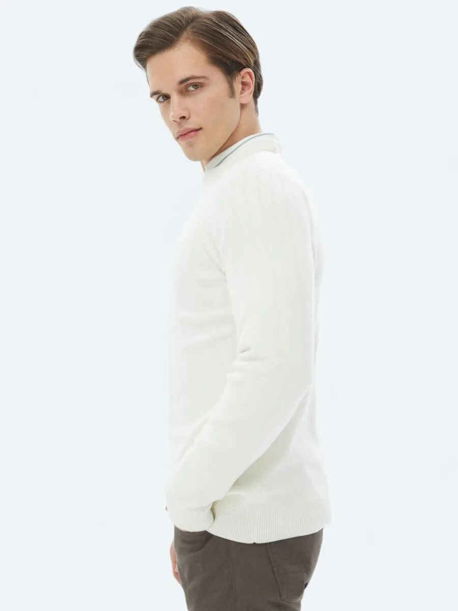 Ecru Knitwear Sweatshirt - 4