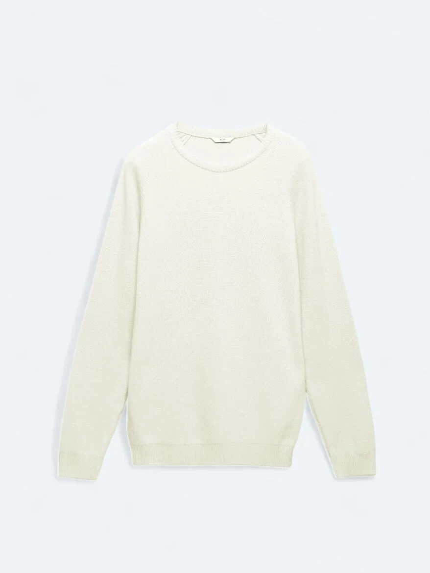 Ecru Knitwear Sweatshirt - 7
