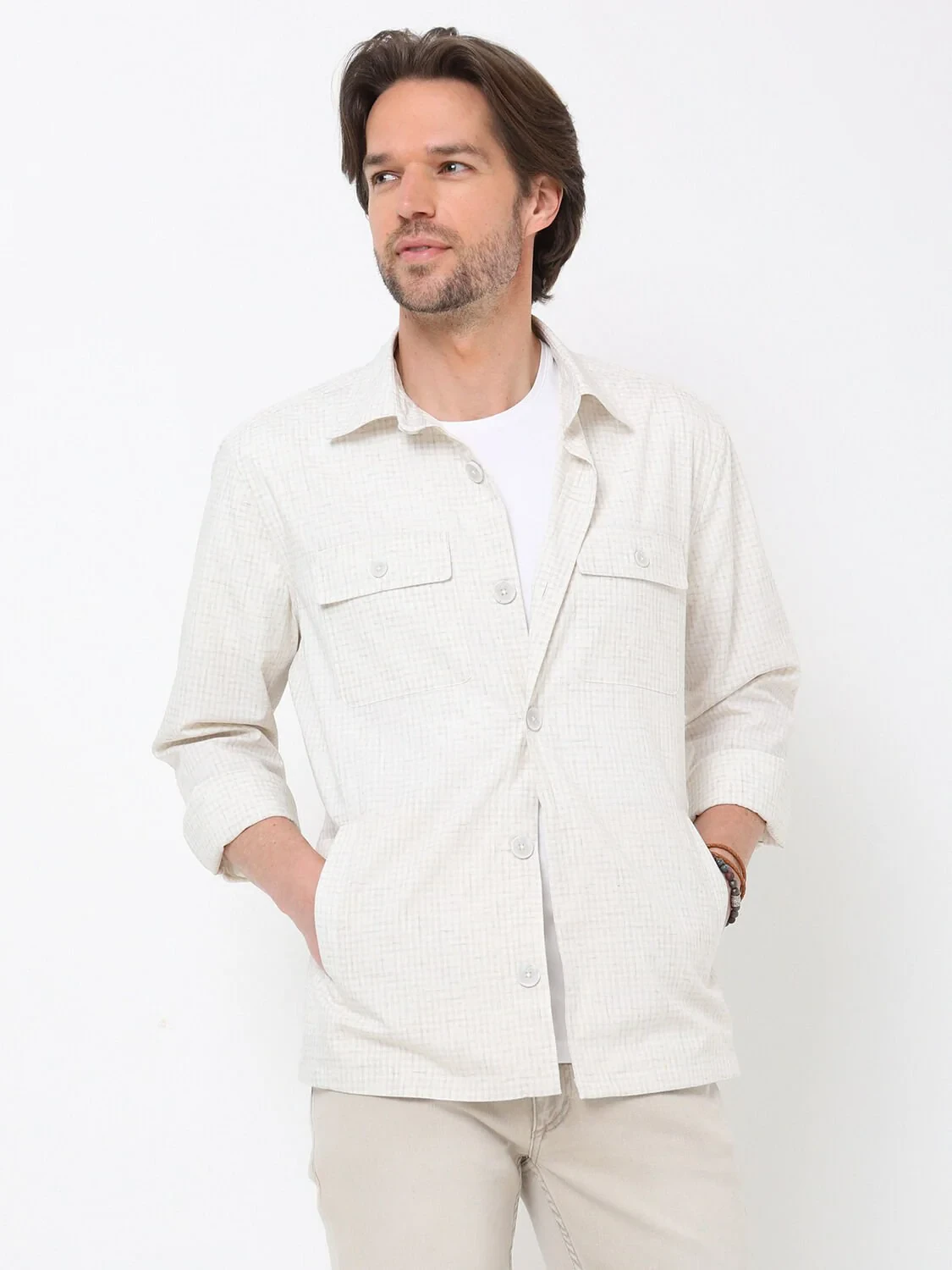 Ecru Overshirt - 1