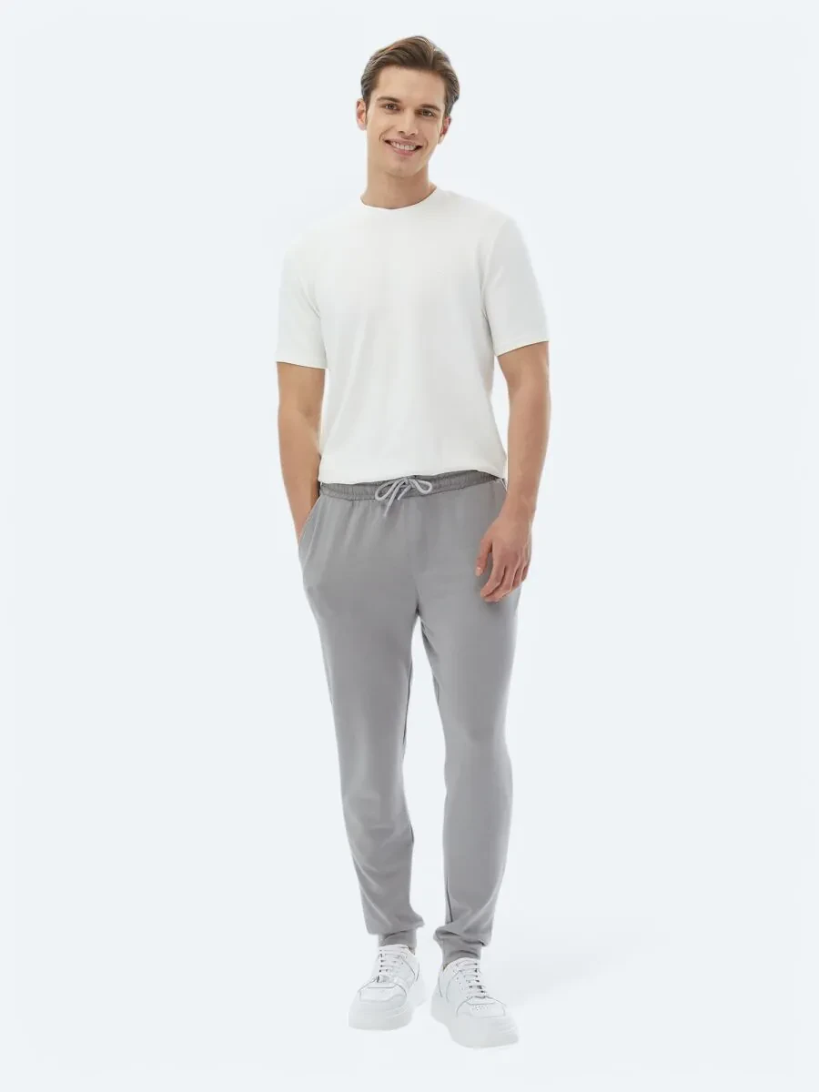 Ecru Plain Crew Neck T-Shirt - 2
