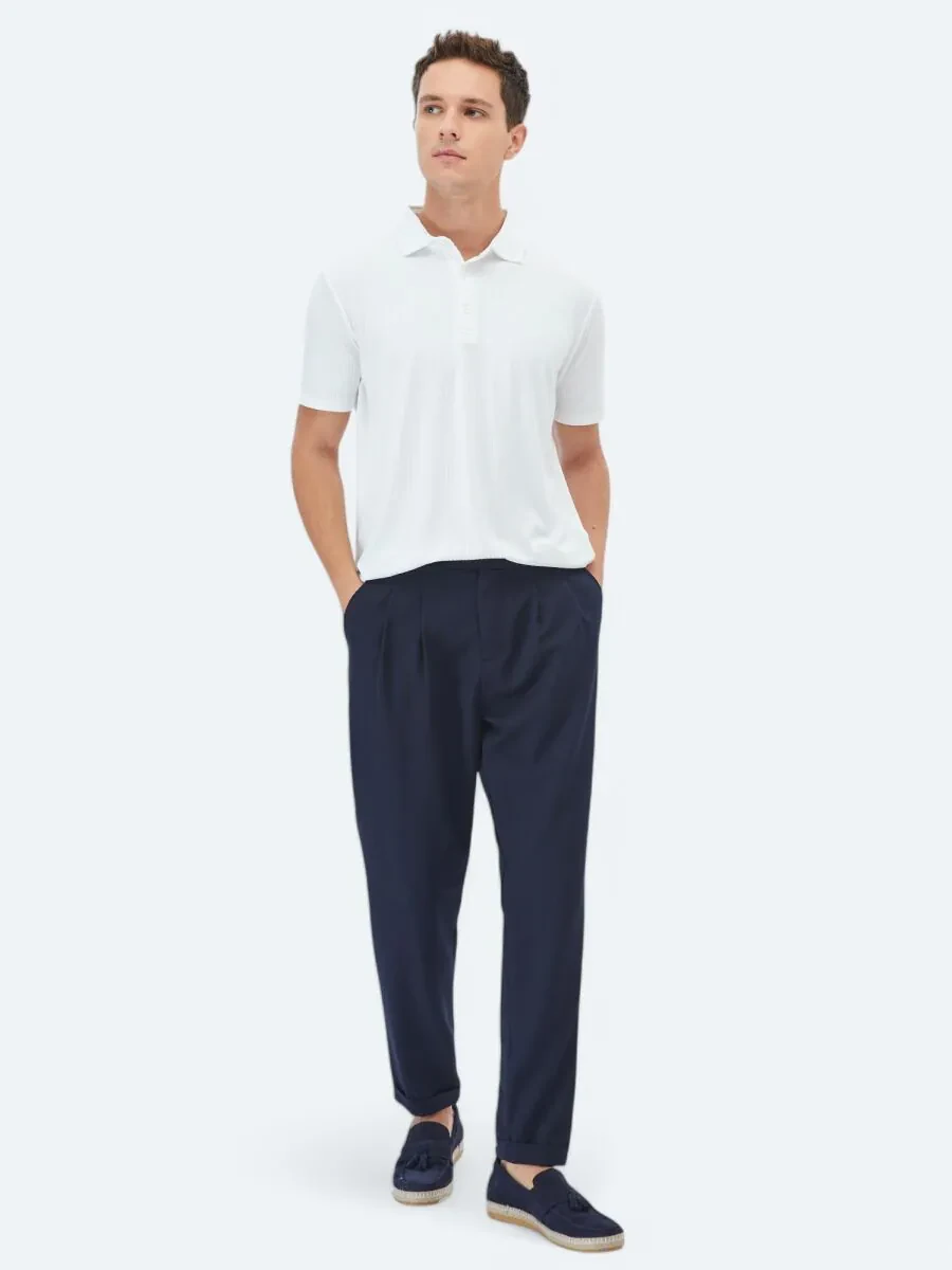 Ecru Polo Neck T-Shirt - 2