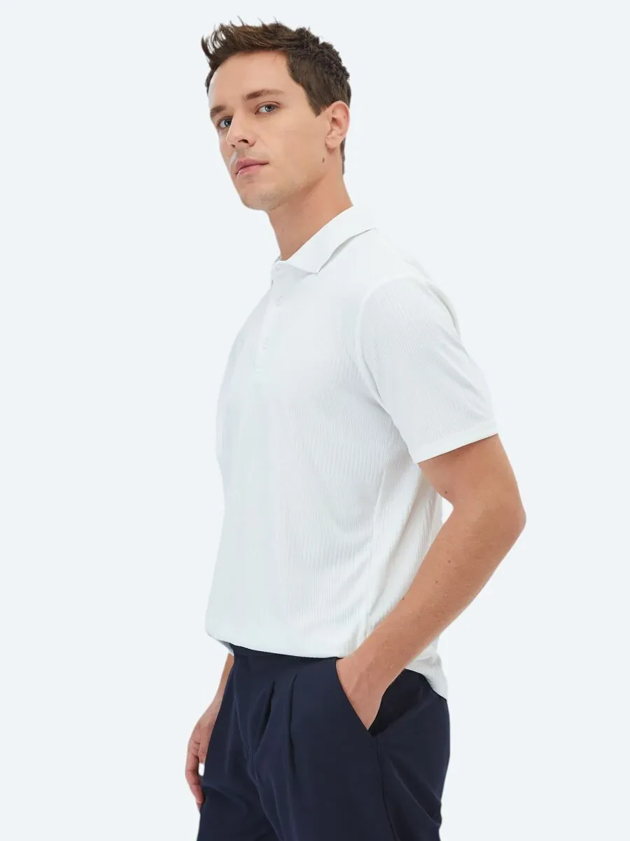 Ecru Polo Neck T-Shirt - 3