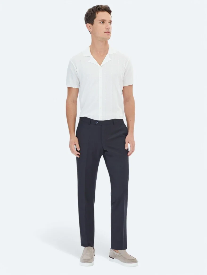 Ecru Regular Fit Knitting Casual Shirt - 2