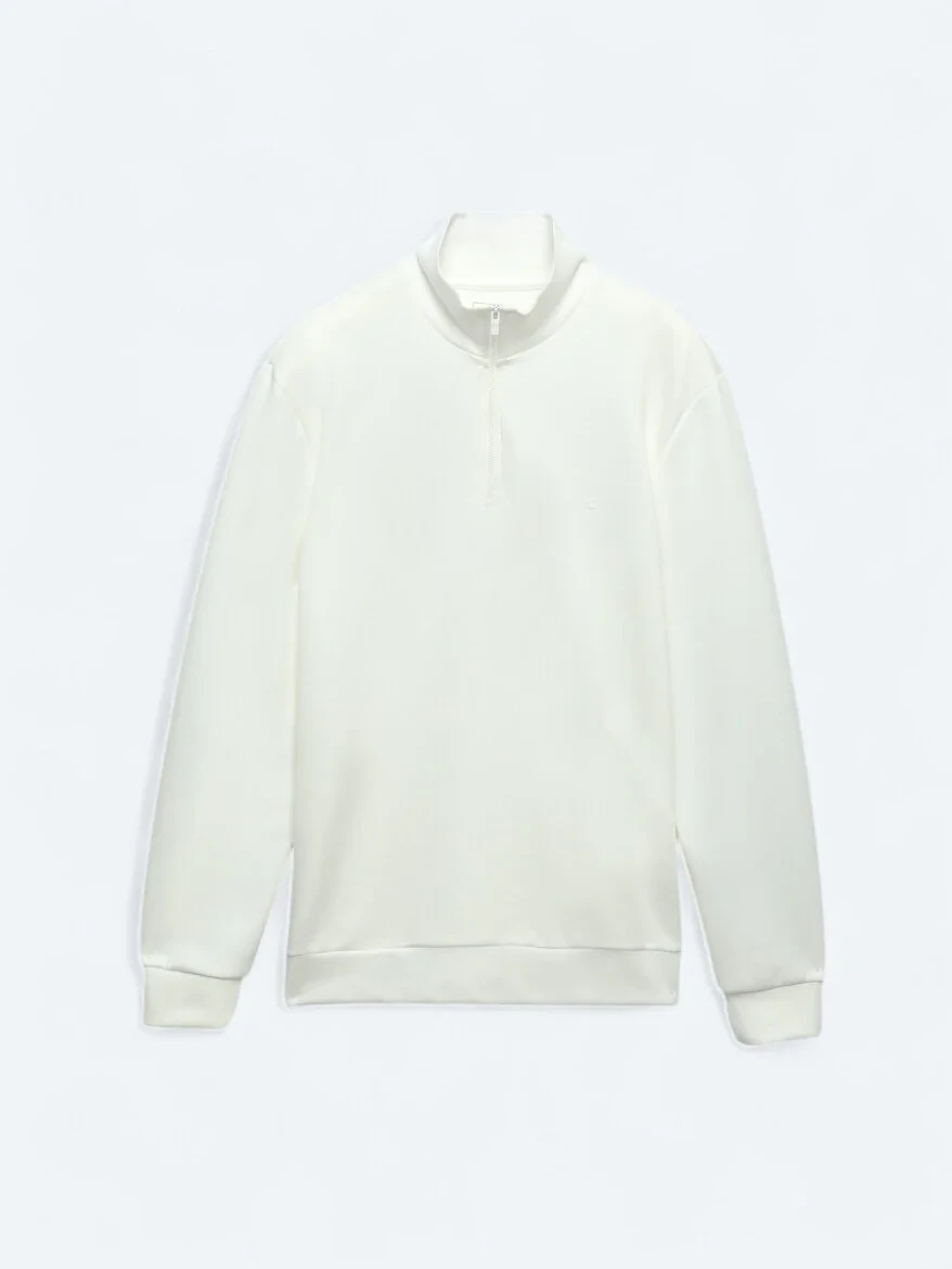 Ecru Turtleneck Sweatshirt - 7