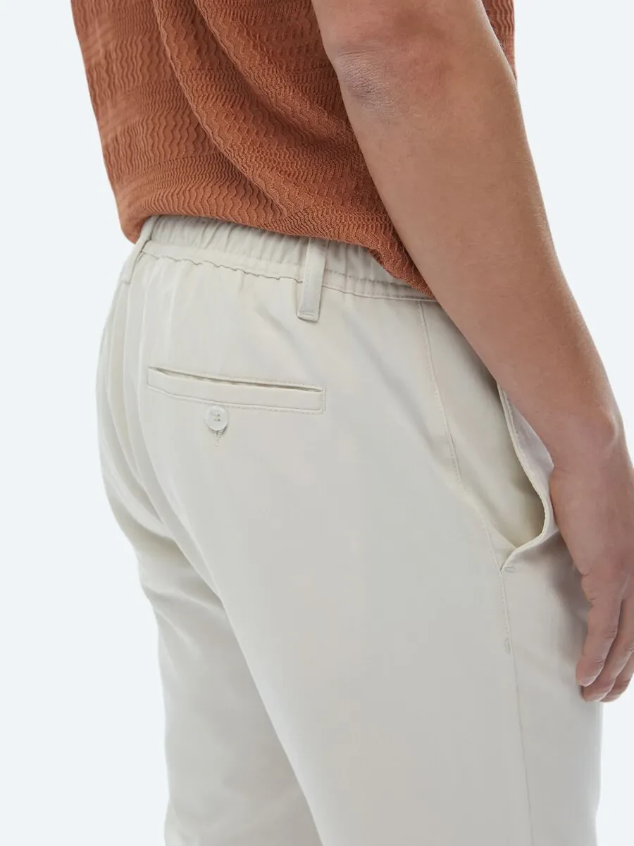 Ecru Weaving Jogging Fit Casual Trousers - 3