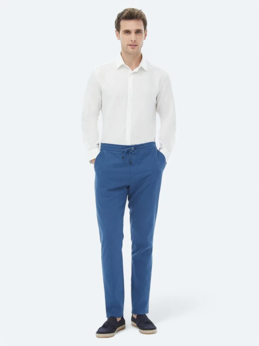 Ekru Düz Regular Fit Dokuma Casual Pamuk Karışımlı Gömlek - 2