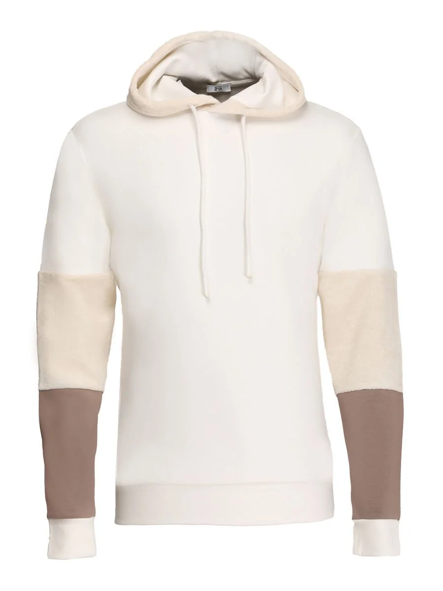 Ekru Kapüşonlu Sweatshırt - 6