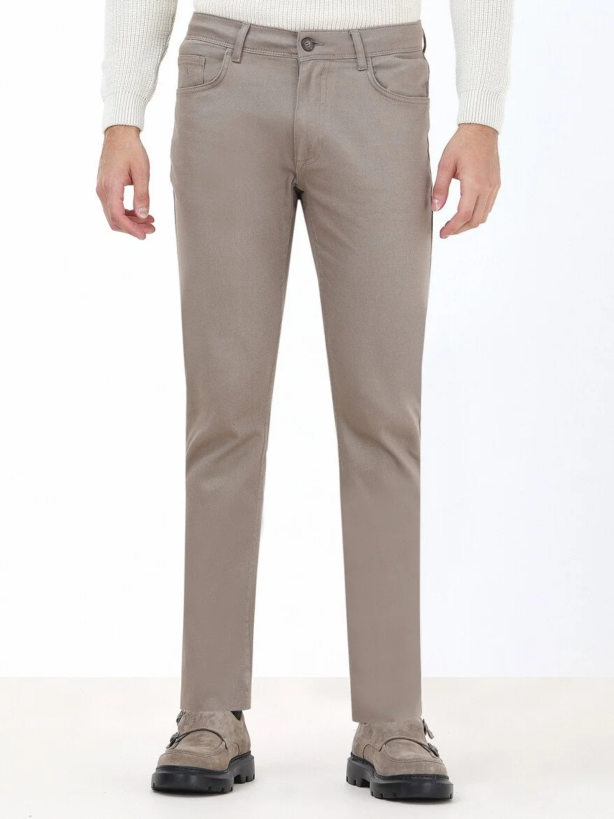 Fındık Düz Dokuma Slim Fit Casual Pamuk Karışımlı Pantolon 