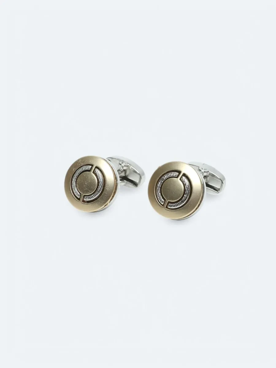 Gold Metal Cuff Link - 1